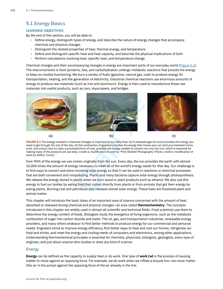 The following page of Chemistry 2e, section 5.1, Energy Basics